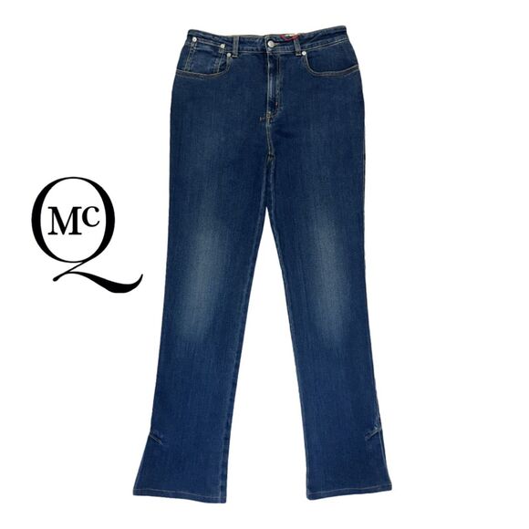 NWT Alexander McQueen Women's Denim Jeans Bootcut Split Hem Size 32 / 12-14 - Picture 16 of 16